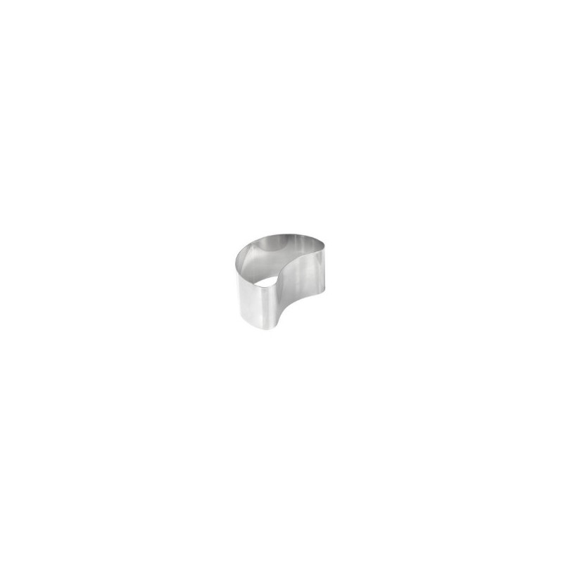 NONNETTE CROISSANT INOX - Dim 85x45ht45mm (Lot de 6)