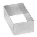 NONNETTE RECTANGLE INOX - Dim 80xht30 mm (Lot de 6)