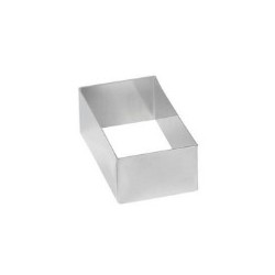 NONNETTE RECTANGLE INOX - Dim 80xht30 mm (Lot de 6)