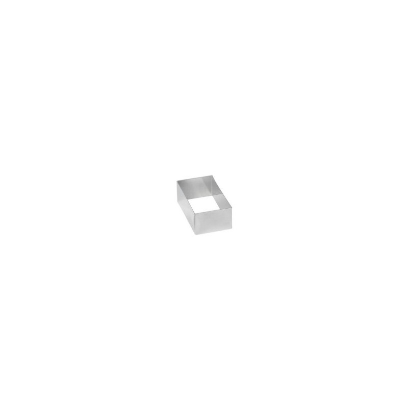 NONNETTE RECTANGLE INOX - Dim 80xht30 mm (Lot de 6)