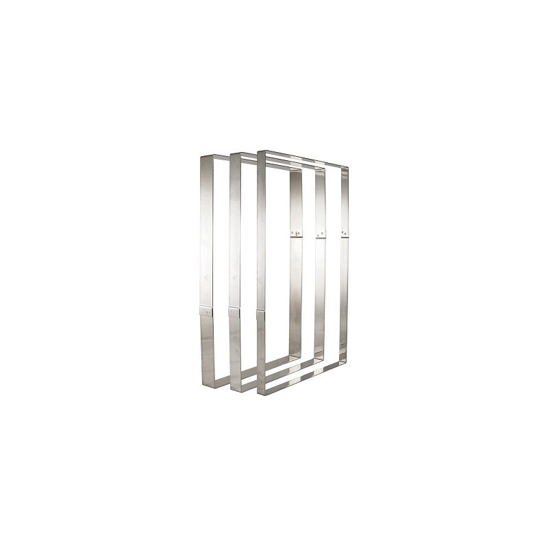 CADRE INOX - 565 x 365 x ht 45