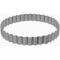 CERCLE A TARTE CANNELEE PERFORE INOX HT 25 MM