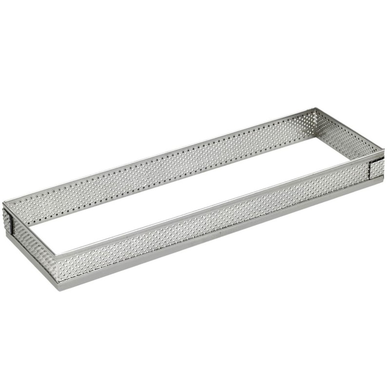 RECTANGLE A TARTE PERFORE INOX