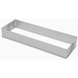 RECTANGLE A TARTE PERFORE INOX