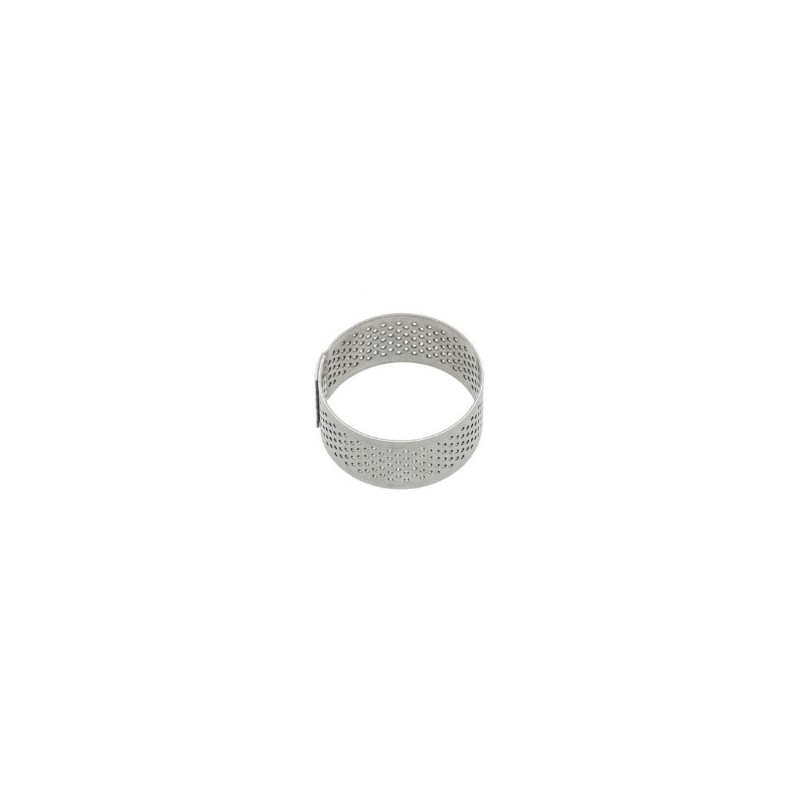 MINI ROND A TARTE PERFORE INOX HT 20 MM