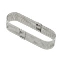 MINI OBLONG A TARTELETTE PERFORE INOX HT 20 - Dim 85x25 mm