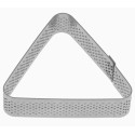 TRIANGLE A TARTELETTE PERFORE INOX HT 20 - Dim 85x75 mm