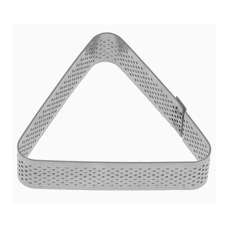 TRIANGLE A TARTELETTE PERFORE INOX HT 20 - Dim 85x75 mm
