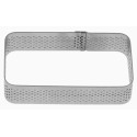 RECTANGLE A TARTELETTE PERFORE INOX HT 20 - Dim 90x50 mm