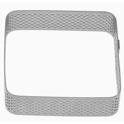 CARRE A TARTELETTE PERFORE INOX HT 20 - Dim 75x75 mm