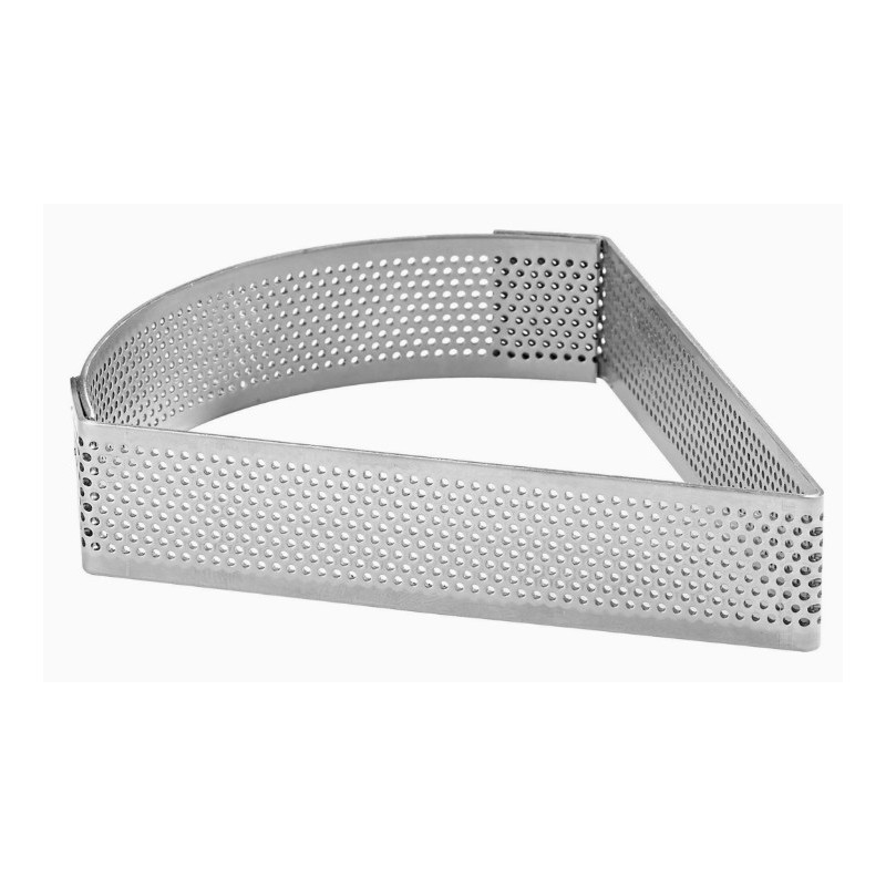 TRIANGLE A TARTELETTE PERFORE INOX HT 20 - Dim 120x105 mm