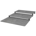 ESCALIER 3 MARCHES EFFET PIERRE - 500x800 ht 62 mm