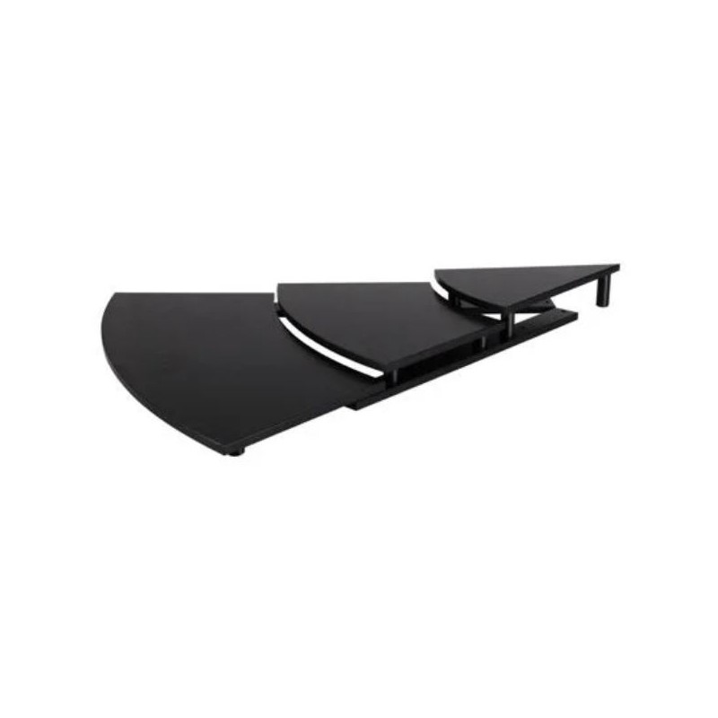 ESCALIER NOIR 1/8 DE ROND - 800x400x ht 65 mm (plat non compris)