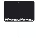 ETIQUETTE 105x70 mm noire, Tout Comprix Boucherie, neutre, pique inox