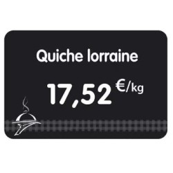 ETIQUETTE 105x70 mm noire, Tout Comprix Charcuterie Traiteur, à texte