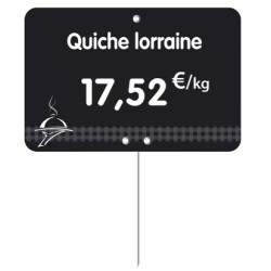 ETIQUETTE 105x70 mm noire, Tout Comprix Charcuterie Traiteur, à texte
