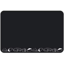 ETIQUETTE 120x80 mm noire, Tout Comprix Fromages, neutre, sans pique 