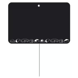 ETIQUETTE 120x80 mm noire, Tout Comprix Fromages, neutre, pique inox 