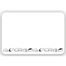 ETIQUETTE 105x70 mm blanche, Tout Comprix Fromages, neutre, sans piqu