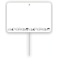 ETIQUETTE 105x70 mm blanche, Tout Comprix Fromages, neutre, pique ino