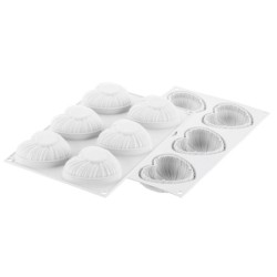 PLAQUE SILICONE 300X175 - 6 cœurs lovely 82.6x74xht35 mm - 110 ml
