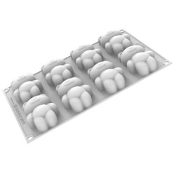 PLAQUE SILICONE 300X175 - 8 oursons 79x56xht27 mm - 68ml