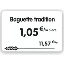ETIQUETTE 80x60 mm blanche, Tout Comprix Boul.-Pâtisserie, à texte, s