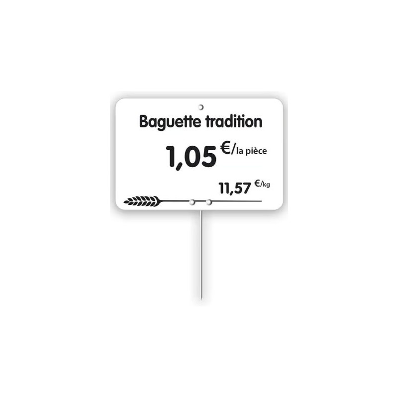 ETIQUETTE 80x60 mm blanche, Tout Comprix Boulangerie-Pâtisserie, à te