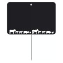 ETIQUETTE 80x60 mm noire, Tout Comprix Boucherie, neutre, pique inox 