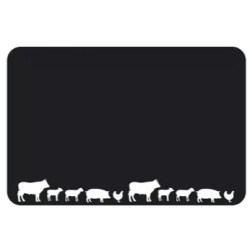 ETIQUETTE 80x60 mm noire, Tout Comprix Boucherie, neutre, sans pique 