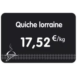 ETIQUETTE 80x60 mm noire, Tout Comprix Charc. Traiteur, à texte, sans