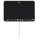ETIQUETTE 80x60 mm noire, Tout Comprix Fromages, neutre, pique inox (