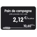 ETIQUETTE 80x60 mm noire, Tout Comprix Boul.Pâtisserie, à texte, sans