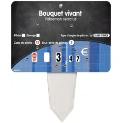 ETIQUETTE 140x100 mm Tonio Poissonnerie, à texte, 8 roulettes, patte 