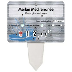 ETIQUETTE 140x100 mm Tribord, à texte, 8 roulettes, patte PVC cristal