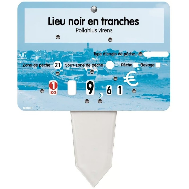 ETIQUETTE 140x100 mm Pastel, à texte, 8 roulettes, patte PVC cristal