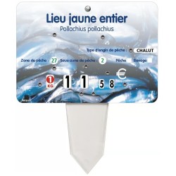 ETIQUETTE 140x100 mm Saveur, à texte, 8 roulettes, patte PVC cristal