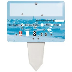 ETIQUETTE 140x100 mm Pastel, neutre, 8 roulettes, patte PVC cristal (