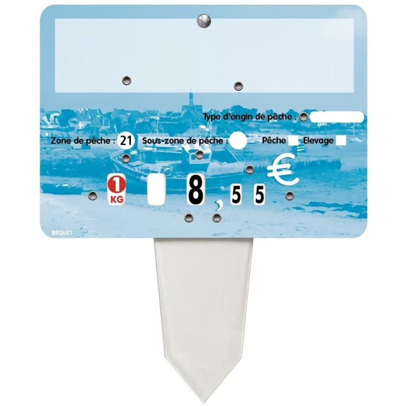 ETIQUETTE 140x100 mm Pastel, neutre, 8 roulettes, patte PVC cristal (