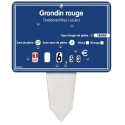 ETIQUETTE 140x100 mm Ardoisine bleue, à texte, 8 roulettes, patte PVC