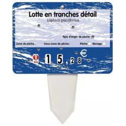 ETIQUETTE 140x100 mm Turbulence, à texte, 8 roulettes, patte PVC cris