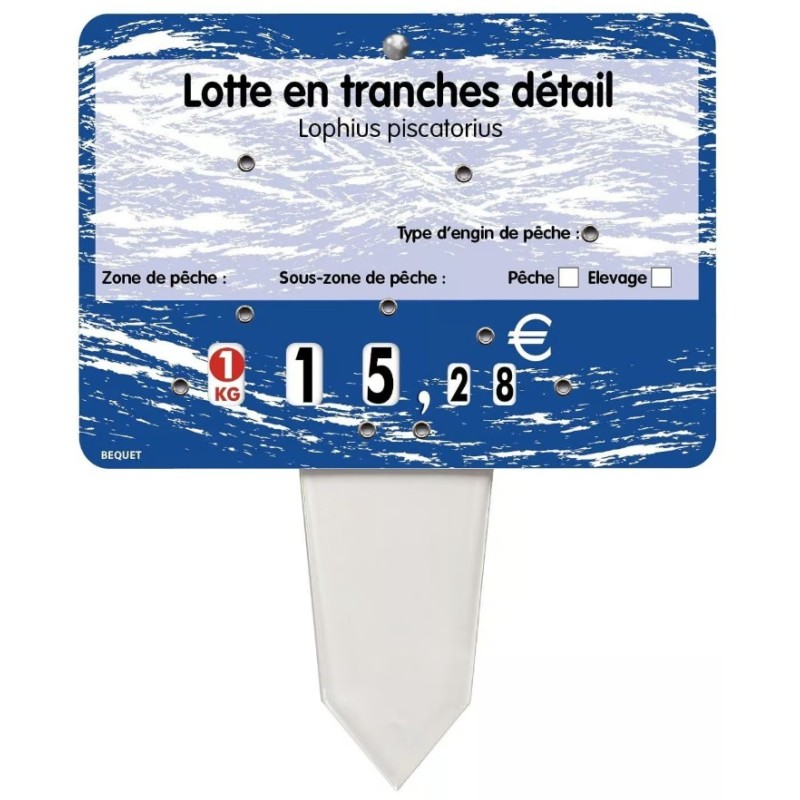 ETIQUETTE 140x100 mm Turbulence, à texte, 8 roulettes, patte PVC cris