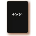 Tableau noir 300x400 mm, PVC expansé 3 mm, recto/verso, perforations 