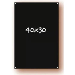 Tableau noir 300x400 mm, PVC expansé 3 mm, recto/verso, perforations 