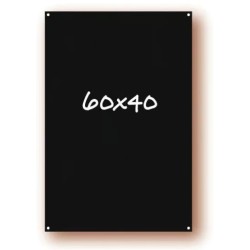 Tableau noir 400x600 mm, PVC expansé 3 mm, recto/verso, perforations 