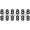 Pochette de 1 barrette de 12 chiffres à picots "8" noir