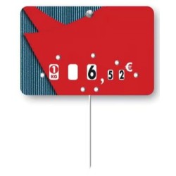 ETIQUETTE 105x70 mm Fredo neutre, roulettes, pique inox (lot de 10)