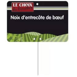 ETIQUETTE 120x80 mm Le Choix du Boucher à texte, sans roulettes, piqu