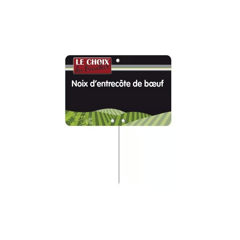 ETIQUETTE 120x80 mm Le Choix du Boucher à texte, sans roulettes, piqu