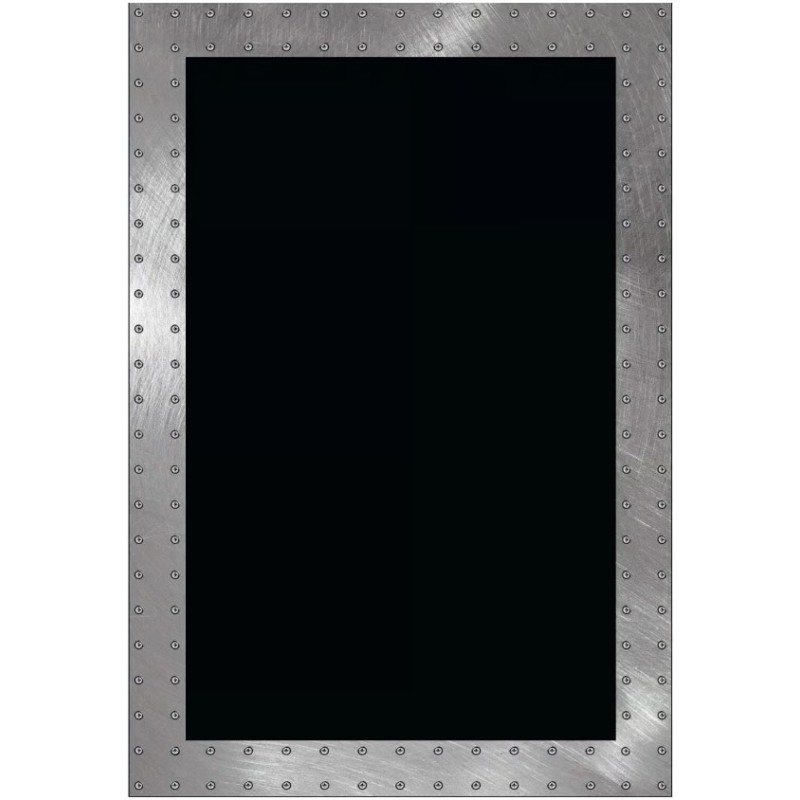 ARDOISE 700x500 mm Chicago, imitation cadre métal clouté sur Dibond +